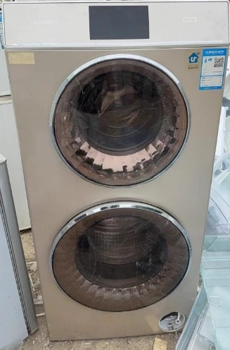 使用海尔洗衣机双子母滚筒洗衣机C8 HU12G3-HD14P6U1-C8玻璃门