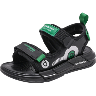 男童凉鞋2026夏季新款时尚韩版儿童鞋子中大童小男孩真皮沙滩鞋潮