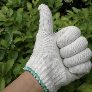 厂家直销800克线手套本白棉纱手套 劳保工作保暖手套加厚防滑耐磨