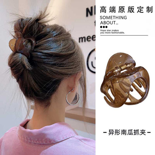 小号巨能爪~抓夹女2026新款高级感发夹后脑勺发量少鲨鱼夹子头饰