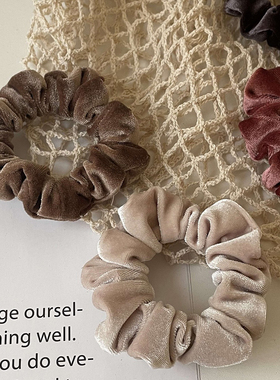 韩国丝绒大肠发圈复古高级感简约头绳2023年新款皮筋女扎头发绳