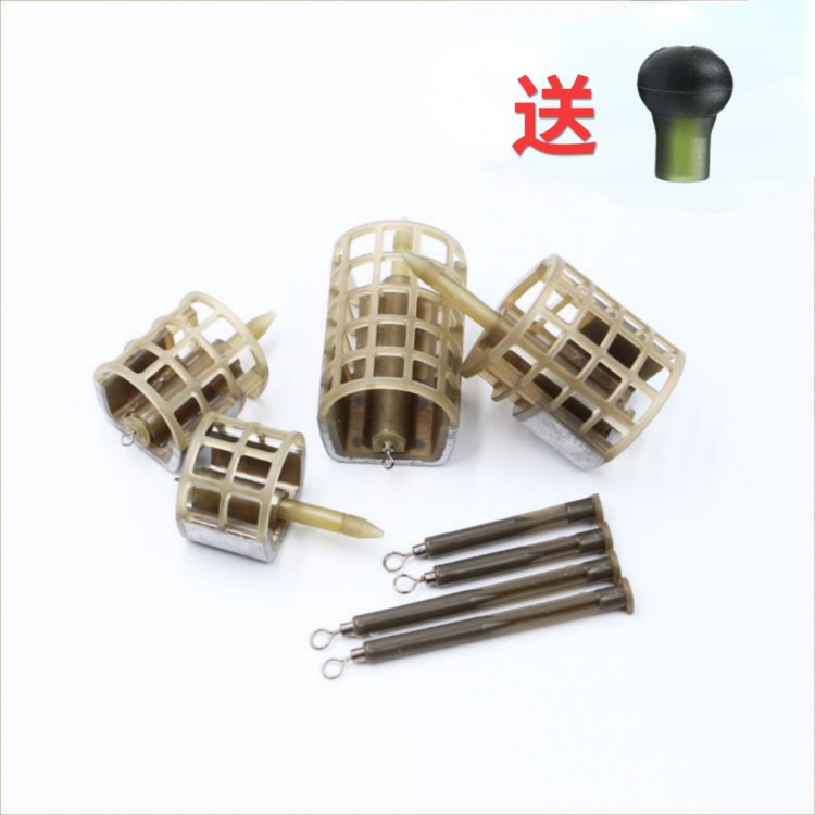 飞德饵笼欧式库钓欧鲤钓中通附饵铅坠饵托器抛竿飞德钓组饵笼配件