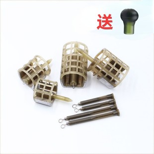 飞德饵笼欧式库钓欧鲤钓中通附饵铅坠饵托器抛竿飞德钓组饵笼配件