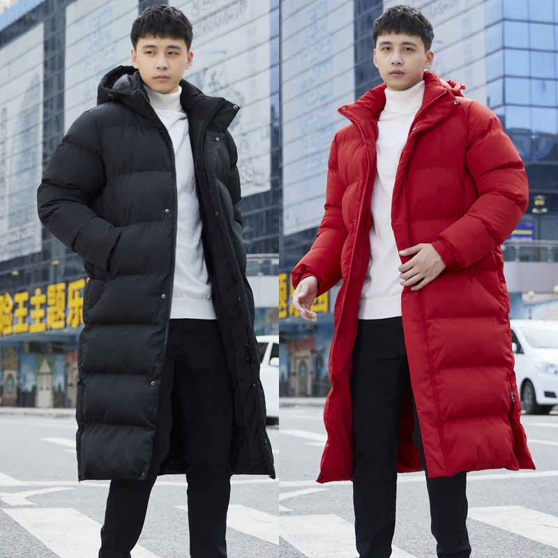 棉衣男长款加厚过膝大码运动休闲棉大衣女艺考国家队足球羽绒棉服