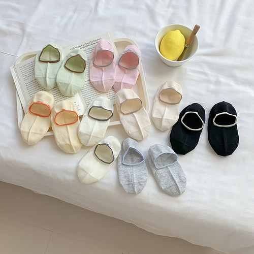 纯色船袜女浅口隐形不掉跟