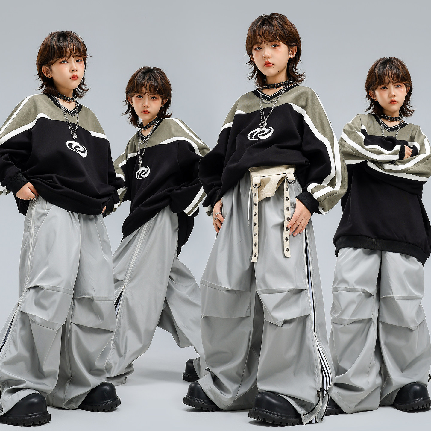 美式嘻哈风儿童hiphop街舞演出服