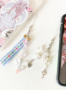 原创手作防摔串珠手工巴洛克风手机挂绳包包手机链相机咕本挂件