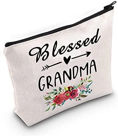 tobgbe grandma gift blessed grandma makeup zipper pouch bag