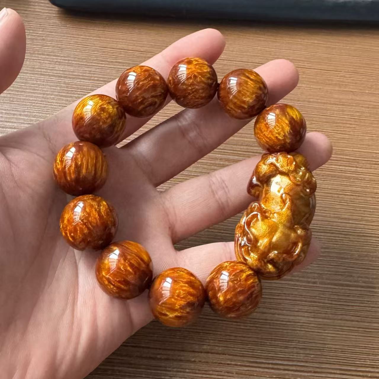 直播爆款金丝海柳貔貅手链手珠手串念珠佛珠男款女士黑海柳文玩