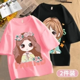 Детская футболка с коротким рукавом, летняя хлопковая летняя одежда, детская одежда, в западном стиле, подходит для подростков