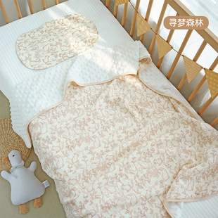 babyincoming卡通盖被婴儿绉布豆豆毯盖毯宝宝小被子柔软舒适盖被