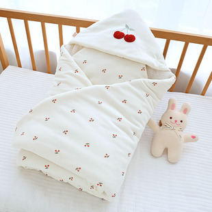 初生婴儿纯棉包被a类新生儿薄棉春秋加厚抱被婴儿外出襁褓包裹巾