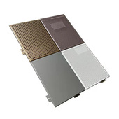 促冲孔铝单板幕墙镂空雕花穿孔仿木纹氟碳铝板外墙门头吊顶装 饰i.