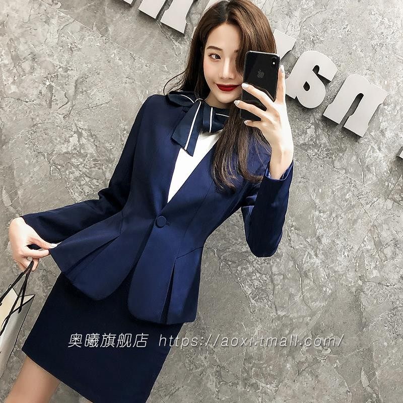 播音主持女西装套装职业套裤工作服正装时尚名媛工作服气质工装