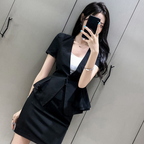高端职业套裙上班工作服女修身显瘦小西装制服套装气质女神范夏季