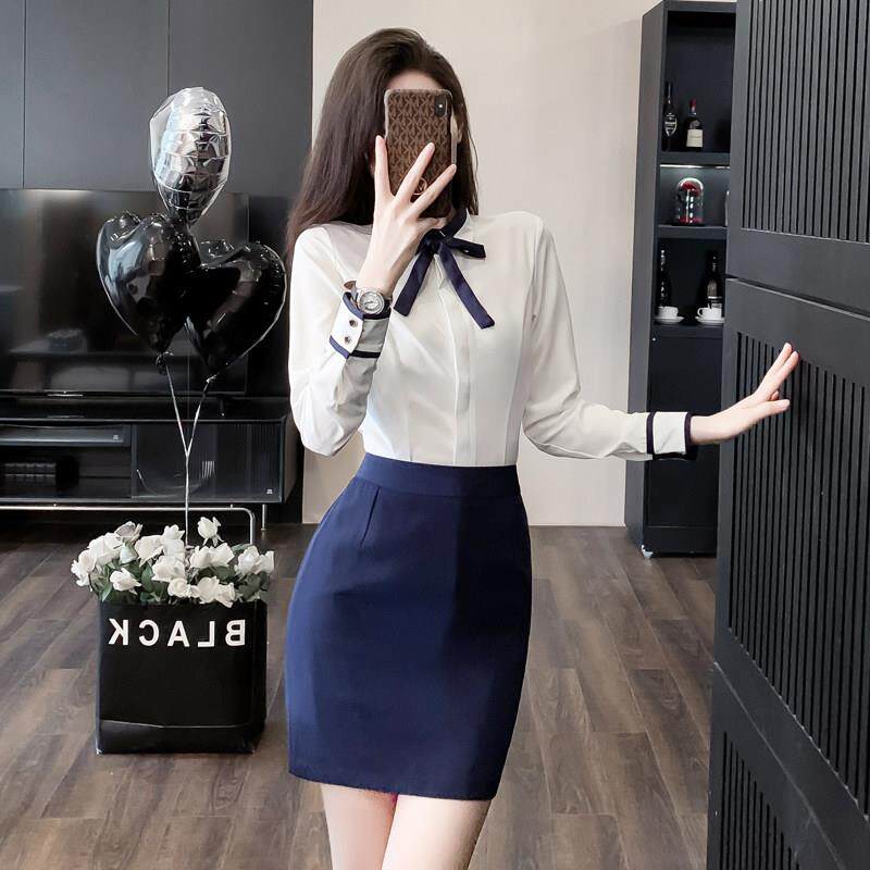 售楼部工作服套装物业客服职业装衬衫女春装新款空姐制服套装高端