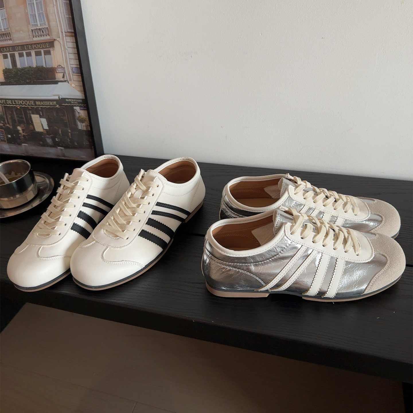 意大利Corso~复古拼色德训鞋女春圆头平底系带百搭休闲运动小白鞋,女鞋,德训鞋,淘宝优惠券,粉丝福利购,淘宝优惠卷