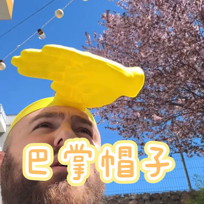 小红书同款巴掌帽子防晒拍照