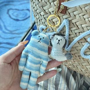 新加坡机场限定林俊杰同款鱼尾狮毛绒玩偶挂件钥匙扣包包装饰