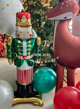 Christmas Balloons party 圣诞节派对布置装饰士兵站立氛围气球