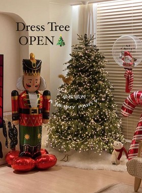 Christmas Balloons胡桃士兵站立气球圣诞节氛围气氛布置装饰品