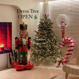 Christmas 饰品 Balloons胡桃士兵站立气球圣诞节氛围气氛布置装