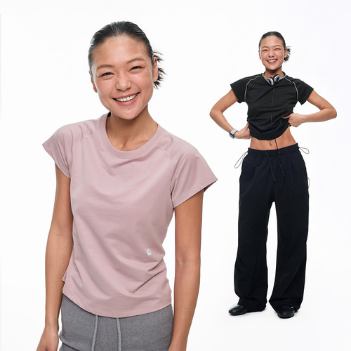 CH正肩短袖t恤女运动速干