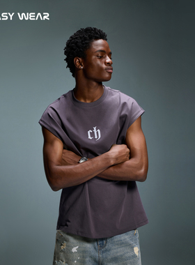 CH丨白色凉感背心男夏季新健身运动坎肩美式潮流男士休闲无袖T恤