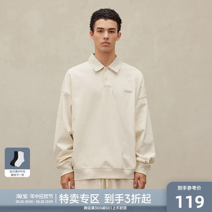 POLO领卫衣男简约高街休闲潮牌套头翻领上衣 CH美式 AW23 CHINISM