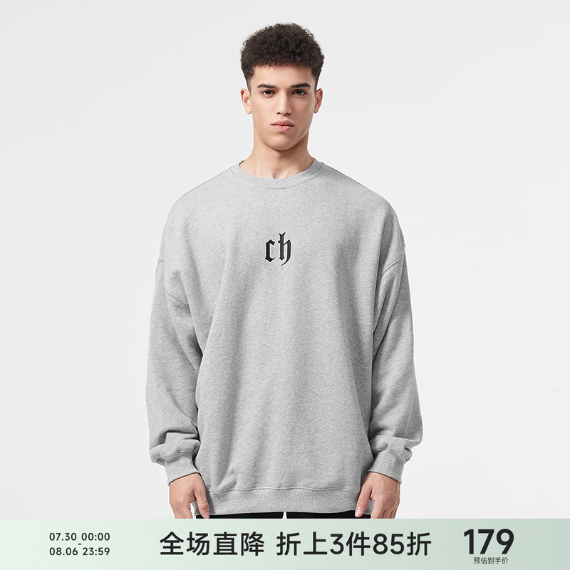 CH圆领卫衣美式潮牌情侣装
