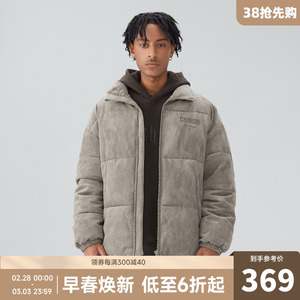 CHINISM 高光系列 CH麂皮绒美式棉服男潮牌高街冬季立领棉衣外套