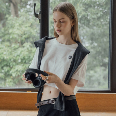 短袖上衣宽松薄短棉女T恤