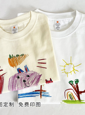 t恤定制图片漫画卡通人物亲子活动服装情侣装班服儿童短袖diy衣服