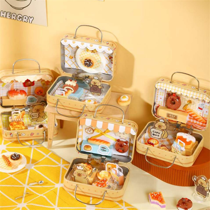 卡皮巴拉烘焙屋DIY微缩食玩盒子