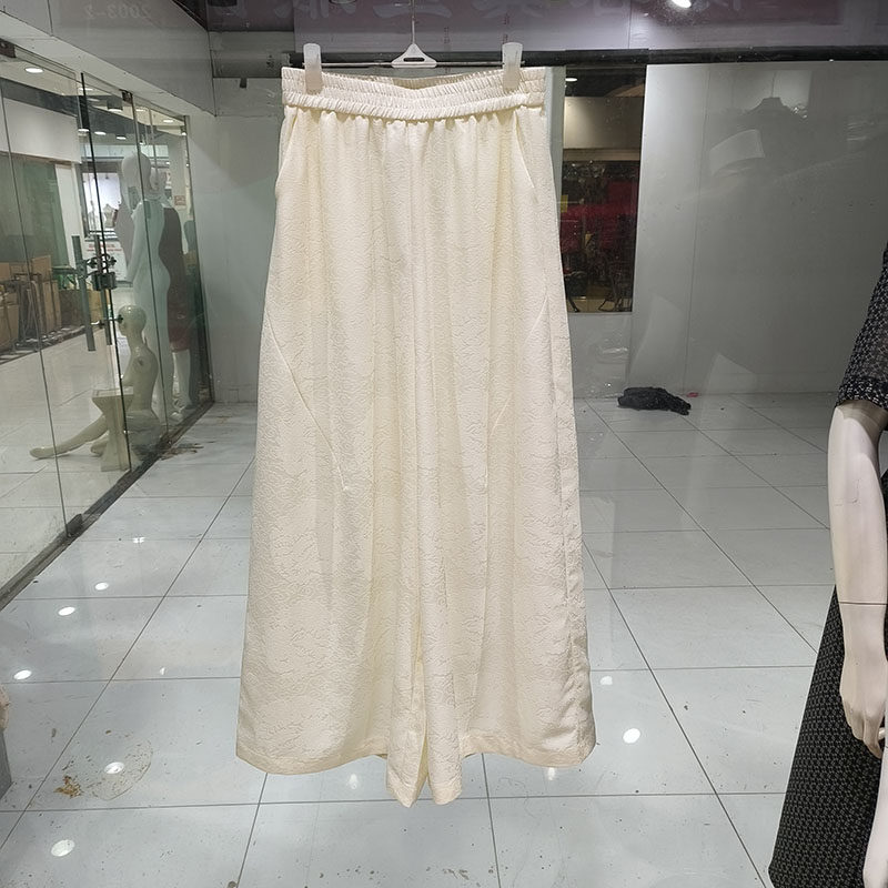 真丝缎百色依秀7257 桑蚕丝宽腿裤女单裤夏季新妈妈阔腿裤绮绣缘