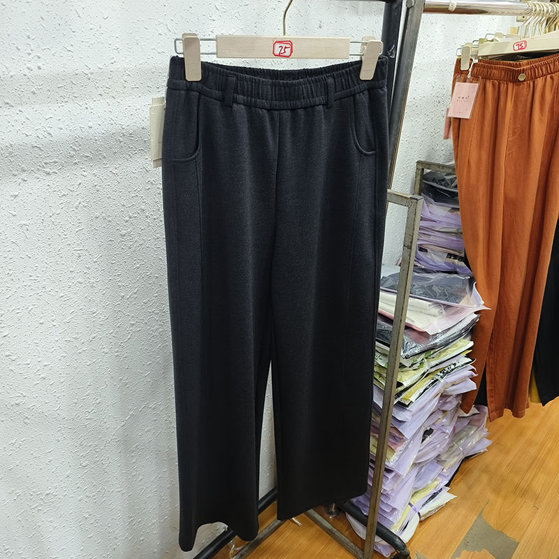 8102羊毛呢阔腿裤女秋冬2026