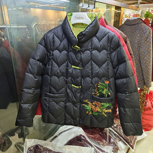 专柜正品馨克丽891新国标90白鸭绒中老年妈妈羽绒服保暖福太太