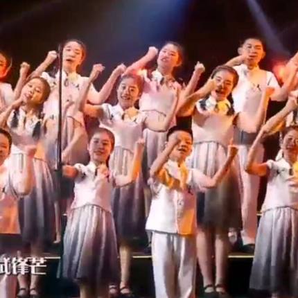 新款男女童合唱演出服中大童朗诵服装中国风唱红歌中小学生表演服