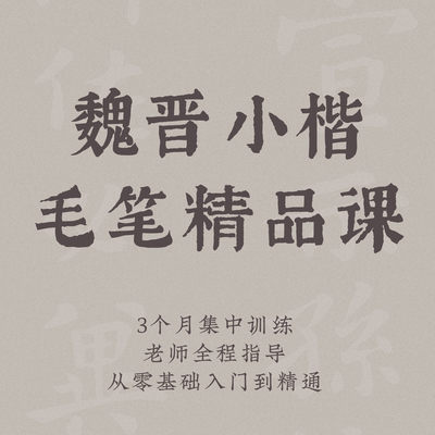 一起练字魏晋小楷宣示表视频教程成人零基础系统学习毛笔书法课程