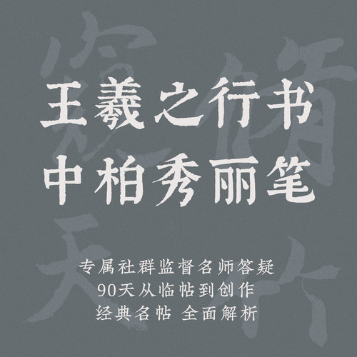 一起练字中柏秀丽笔王羲之行书成人硬笔书法培训视频课网课|秦剑