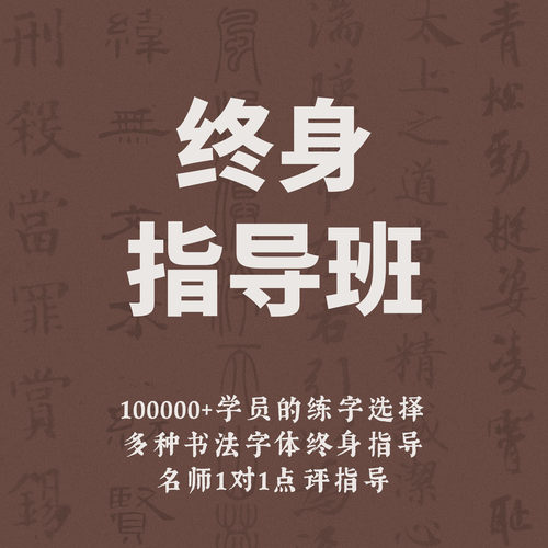 一起练字终身练字指导班随报随学线上书法课程(报名前先咨询客服)