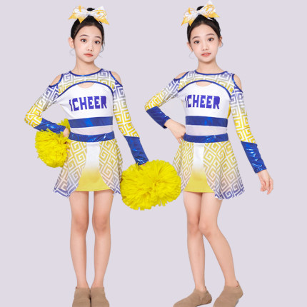 啦啦队服装儿童啦啦操演出服中小学生运动会健美操花球竞技比赛服