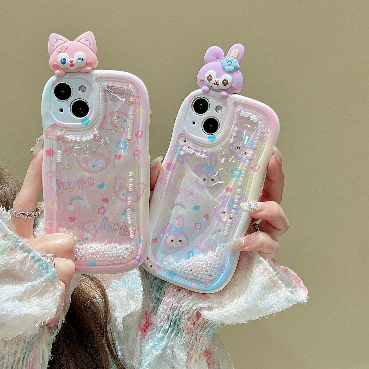 适用iphone14promax手机壳苹果13流沙玲娜贝儿ins趴趴星黛露12可爱唯美13pro max手机套15女款1