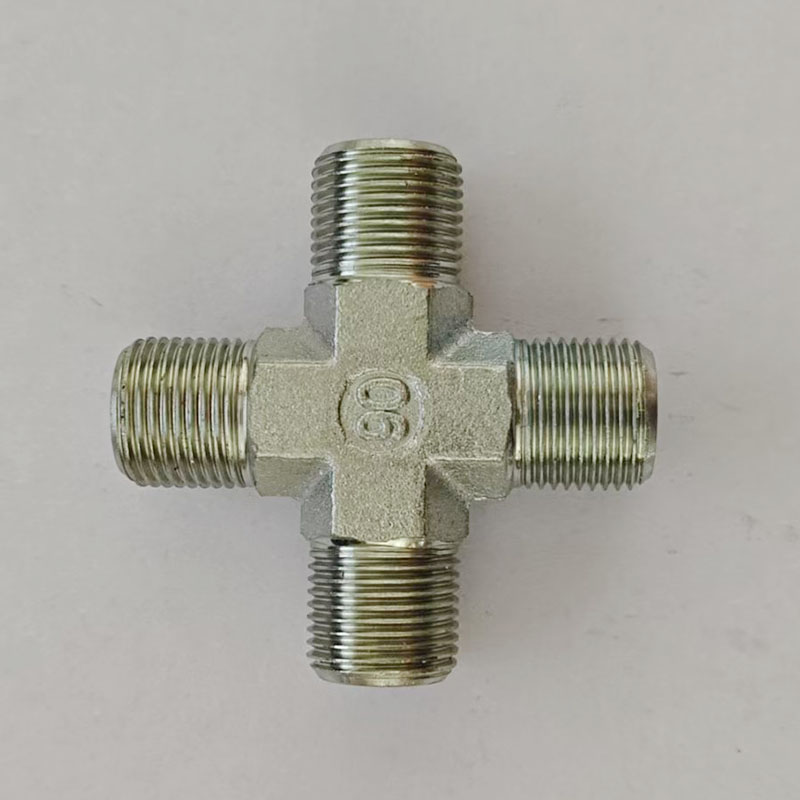 液压外丝四通G3分4分外丝四通接头3/8外螺纹1/2外牙丝口管道