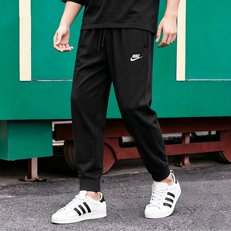 Nike耐克裤子男夏季新款纯棉针织休闲裤宽松束脚裤运动裤长裤卫裤