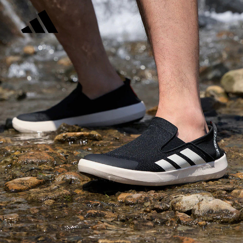 Adidas阿迪达斯溯溪鞋男鞋休闲运动网面徒步鞋一脚蹬户外涉水鞋男