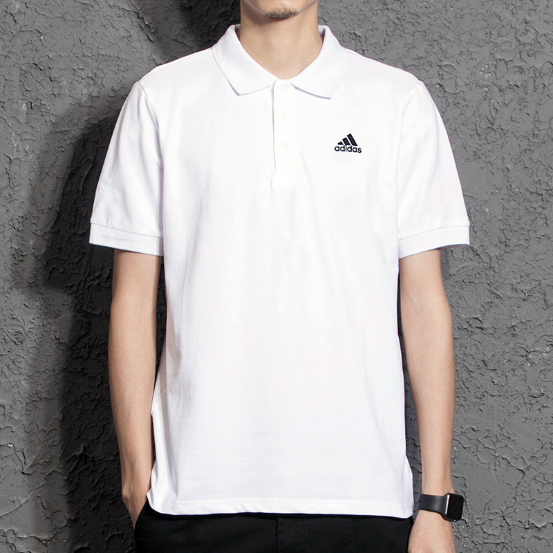阿迪达斯男装短袖官方旗舰夏季男士翻领polo休闲运动体恤半袖t恤