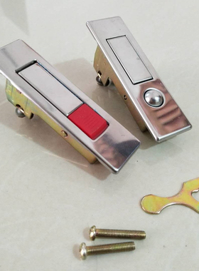 消火栓箱门锁不锈钢消防箱锁平面圆点弹跳锁MS507柜子锁头塑料锁