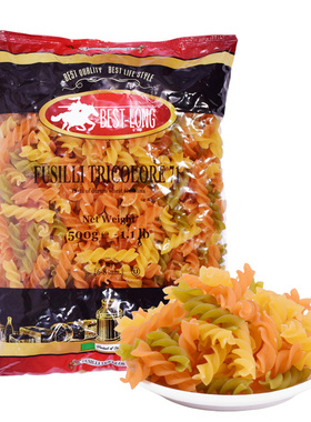 Italy Fusilli 贝斯隆三色螺丝面 71#500g 意大利面意粉通心粉