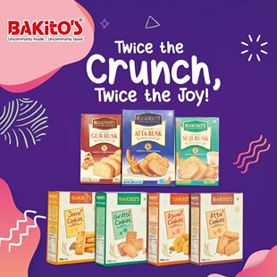 India Rusk 面包干 Atta cookies biscuits 饼干 suji rusk